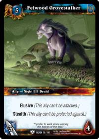 warcraft tcg reign of fire felwood grovestalker