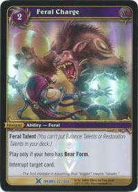 warcraft tcg foil and promo cards feral charge foil