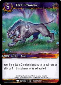 warcraft tcg betrayal of the guardian feral prowess