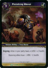 warcraft tcg archives finishing shout foil