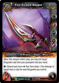 warcraft tcg war of the elements fire etched dagger