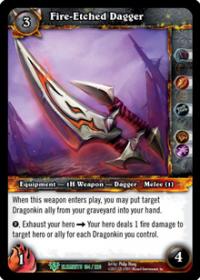 warcraft tcg foil and promo cards fire etched dagger foil