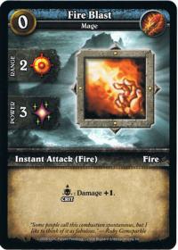 wow minis core action cards fire blast