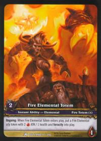 warcraft tcg extended art fire elemental totem ea