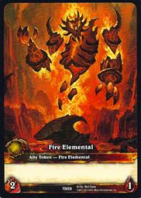 warcraft tcg tokens fire elemental