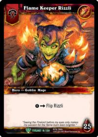 warcraft tcg foil hero cards flame keeper rizzli foil hero