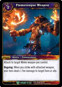 warcraft tcg twilight of the dragons flametongue weapon