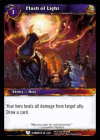warcraft tcg war of the elements flash of light