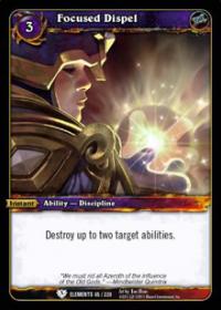 warcraft tcg war of the elements focused dispel