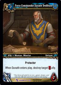 warcraft tcg march of legion force commander danath trollbane