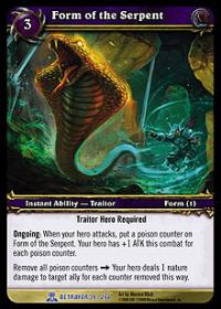 warcraft tcg servants of betrayer form of the serpent