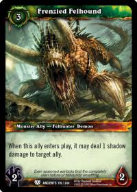 warcraft tcg war of the ancients frenzied felhound