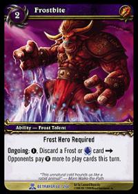 warcraft tcg servants of betrayer frostbite