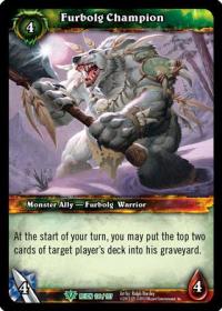 warcraft tcg reign of fire furbolg champion