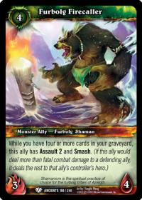 warcraft tcg war of the ancients furbolg firecaller