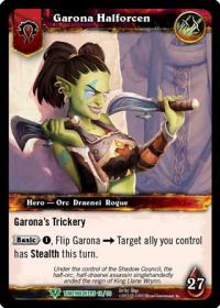 warcraft tcg war of the ancients garona halforcen standard