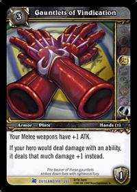 warcraft tcg fires of outland gauntlets of vindication