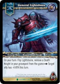 warcraft tcg foil hero cards general lightsbane foil hero