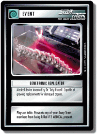 star trek 1e 1e promotional premium genetronic replicator foil