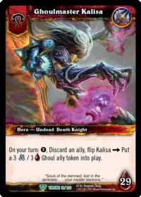 warcraft tcg foil hero cards ghoulmaster kalisa foil hero