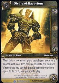 warcraft tcg naxxramas girdle of razuvious