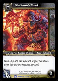 warcraft tcg fields of honor gladiator s maul