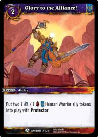 warcraft tcg war of the ancients glory to the alliance