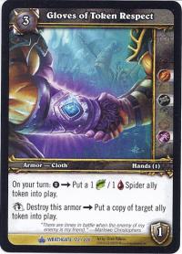 warcraft tcg wrathgate gloves of token respect