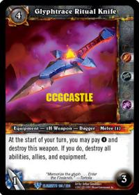 warcraft tcg war of the elements glyphtrace ritual knife