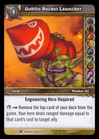 warcraft tcg crafted cards goblin rocket launcher