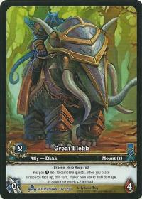 warcraft tcg extended art great elekk ea