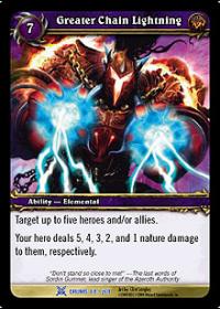 warcraft tcg drums of war greater chain lightning