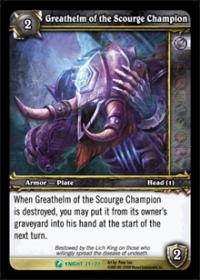 warcraft tcg death knight starter greathelm of the scourge champion