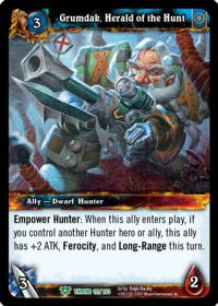 warcraft tcg throne of the tides grumdak herald of the hunt