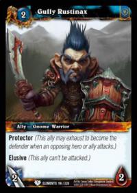 warcraft tcg war of the elements gully rustinax