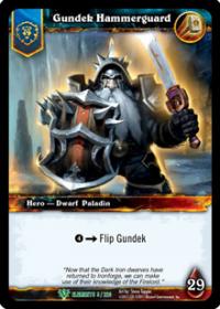warcraft tcg foil hero cards gundek hammerguard foil hero
