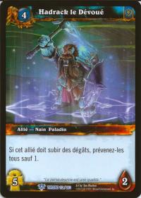 warcraft tcg throne of the tides french hadrack the devoted french