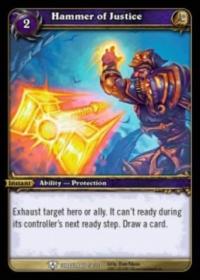 warcraft tcg icecrown citadel hammer of justice alternate art