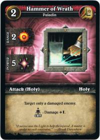 wow minis core action cards hammer of wrath