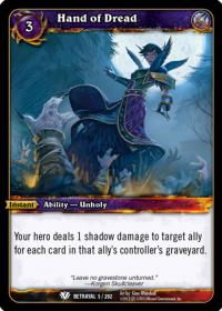 warcraft tcg betrayal of the guardian hand of dread