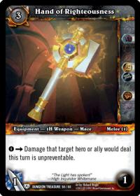 warcraft tcg dungeon deck treasure hand of righteousness