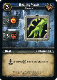 wow minis core action cards healing wave
