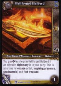 warcraft tcg fields of honor hellforged halberd