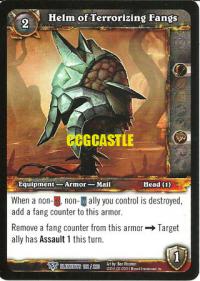 warcraft tcg war of the elements helm of terrorizing fangs