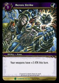 warcraft tcg archives heroic strike foil