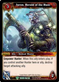warcraft tcg throne of the tides jaron herald of the hunt