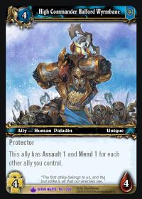 warcraft tcg wrathgate high commander halford wyrmbane