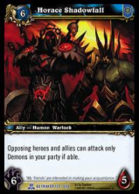 warcraft tcg servants of betrayer horace shadowfall