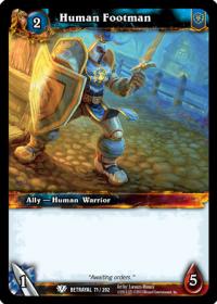 warcraft tcg betrayal of the guardian human footman