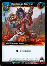 warcraft tcg foil hero cards huntsman gorwal foil hero